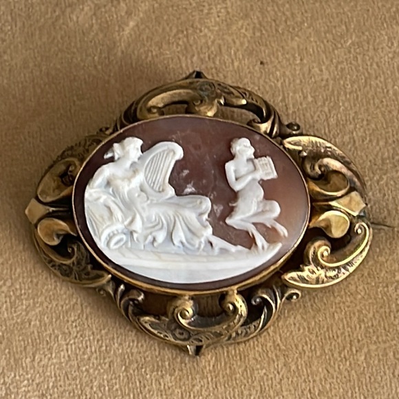 Cameo pendant and brooch 3” by 2 1/4” - Picture 2 of 14